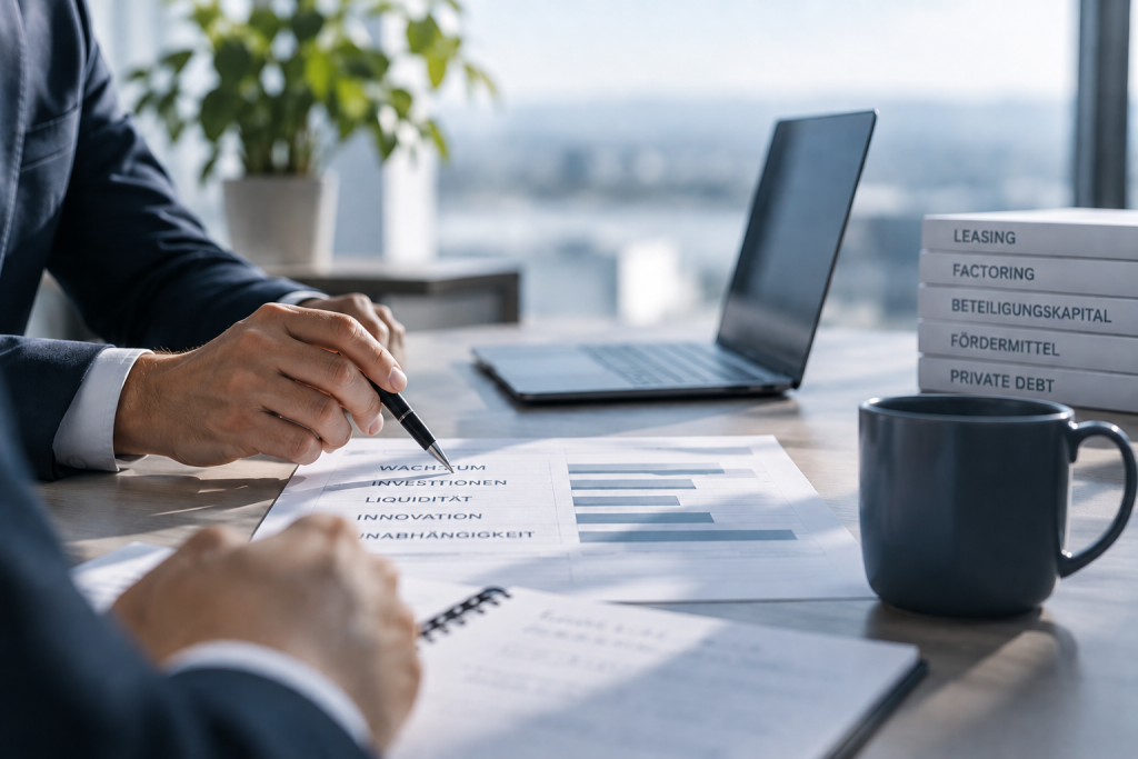 Unternehmer besprechen alternative Finanzierungsformen und Finanzierungsmöglichkeiten