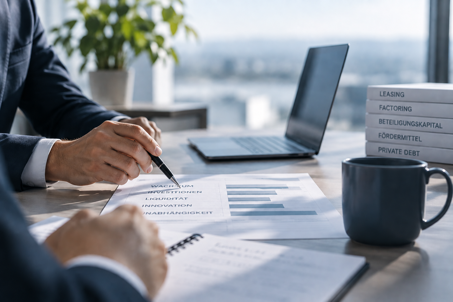 Unternehmer besprechen alternative Finanzierungsformen und Finanzierungsmöglichkeiten